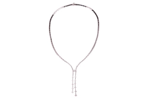 Lot 292 - A diamond-set necklace, comprising two...