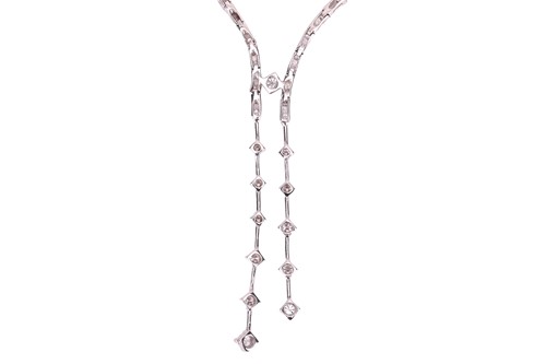 Lot 292 - A diamond-set necklace, comprising two...