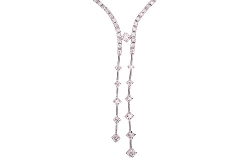 Lot 292 - A diamond-set necklace, comprising two...