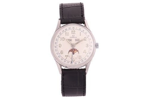 Lot 335 - Omega - Moonphase Bezel: Smooth Case Material:...
