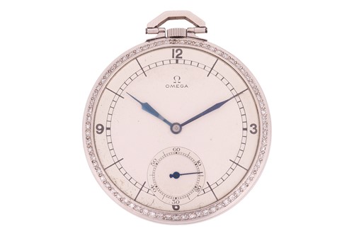 Lot 355 - Omega – A Diamond-Set Pocket Watch Serial:...