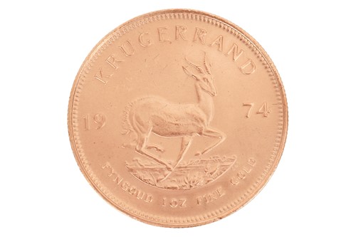 Lot 242 - A South African 1oz gold Krugerrand, dated 1974.
