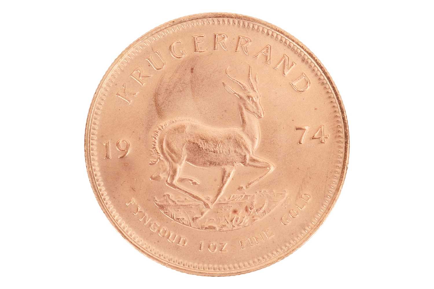 Lot 230 - A South African 1oz gold Krugerrand, dated 1974.
