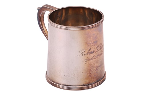 Lot 317 - A silver Christening mug, Sheffield 1923, by...