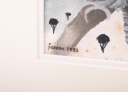 Lot 13 - Mary Fedden (British 1915-2012) Owl and Moon...