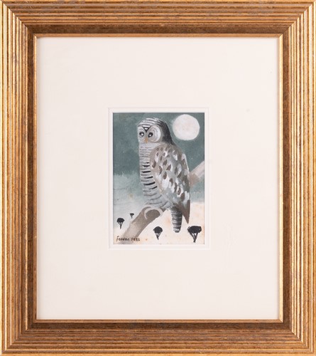 Lot 13 - Mary Fedden (British 1915-2012) Owl and Moon...
