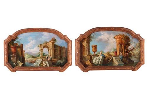 Lot 107 - French School (19th century) Figures in...