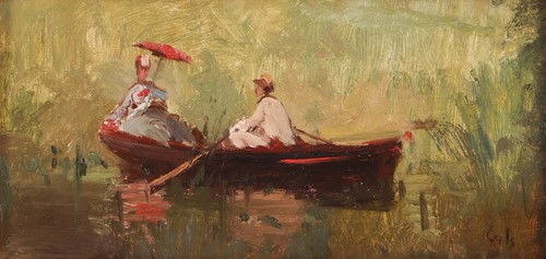 Lot 88 - Adolphe Félix Cals (French, 1810 - 1880) A...