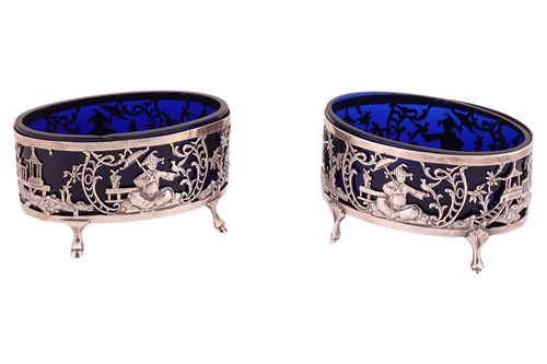 Lot 293 - A pair of Louis XVI salt cellars, Paris 1787,...
