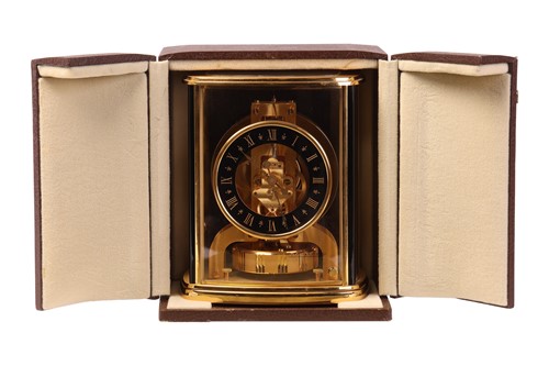 Lot 97 - A Jaeger-LeCoultre Atmos 'Cintree' gilt brass...