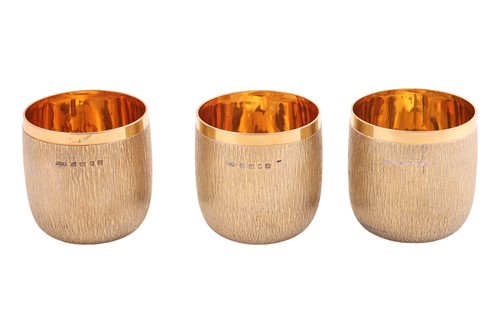 Lot 261 - Gerald Benney - three 18ct gold goblets and...
