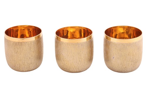 Lot 261 - Gerald Benney - three 18ct gold goblets and...