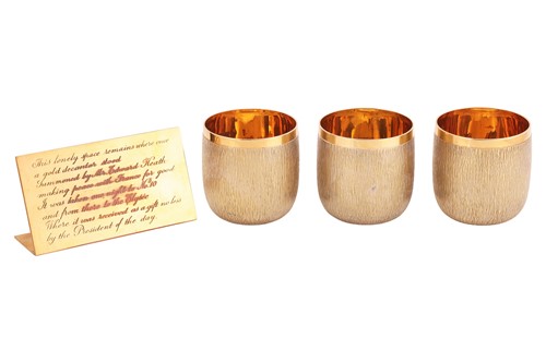 Lot 261 - Gerald Benney - three 18ct gold goblets and...