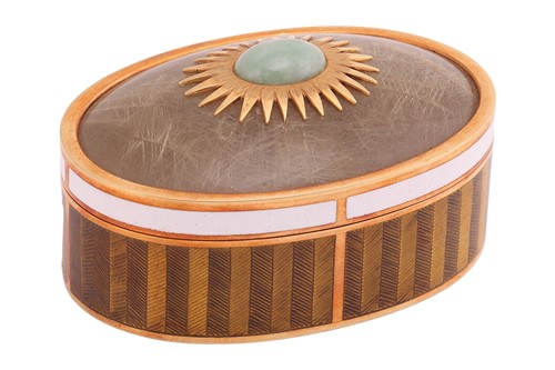 Lot 260 - Gerald Benney - a gem-set enamel box in 18ct...