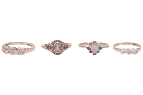 Lot 137 - A collection of gem-set rings, comprising of...