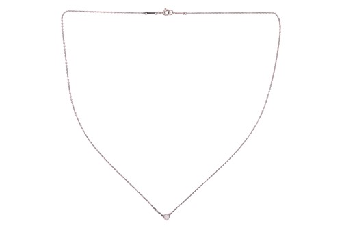 Lot 186 - Tiffany & Co. - A diamond single-stone pendant...