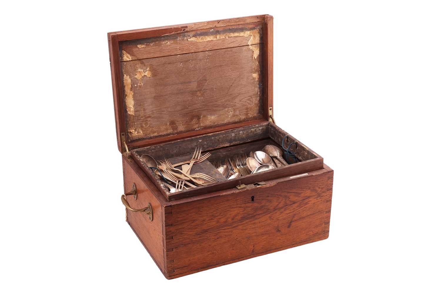 Lot 281 - A part-canteen of dognose pattern silver...