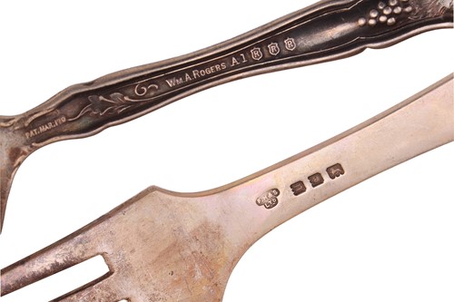 Lot 281 - A part-canteen of dognose pattern silver...