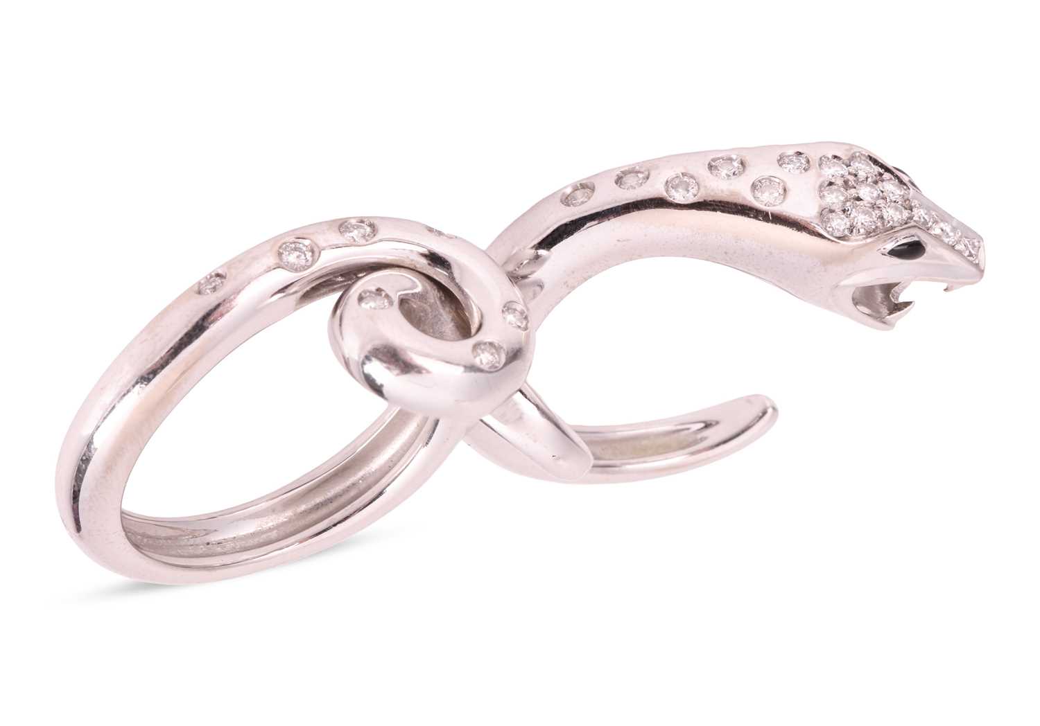 Lot 186 - Boucheron - A diamond-set 'Kaa Double Trouble'...