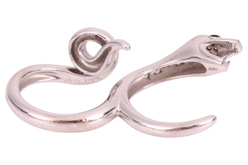 Lot 186 - Boucheron - A diamond-set 'Kaa Double Trouble'...