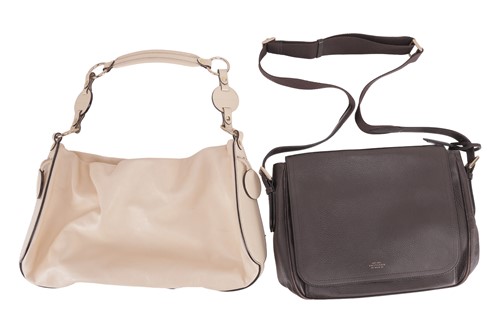 Lot 291 - A Smythson 'Burlington' messenger bag in brown...