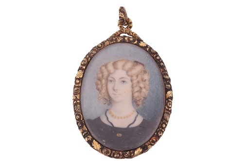 Lot 15 - A 19th century portrait miniature, English...
