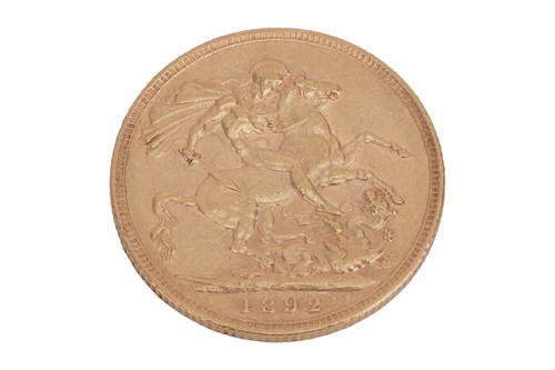 Lot 217 - An 1892 Queen Victoria full sovereign, 7.98...