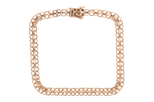 Lot 177 - A bismarck link bracelet, completed with a...