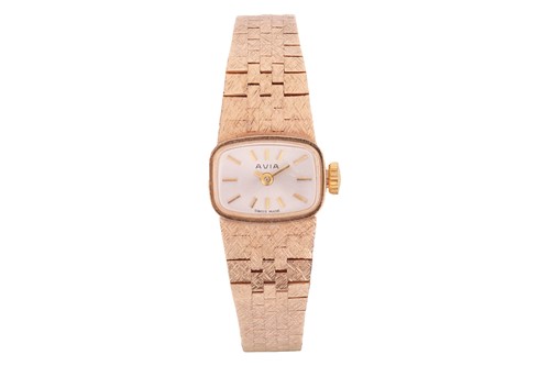 Lot 164 - Avia – 9ct Gold Dress Watch Year: Hallmarked...