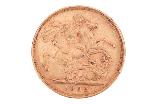 Lot 214 - A 1902 Edward VII full sovereign, Melbourne...