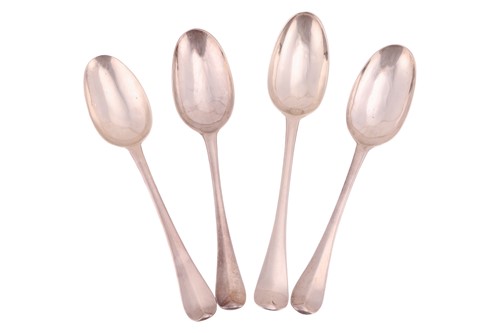 Lot 292 - Four various early 18th century silver spoons;...