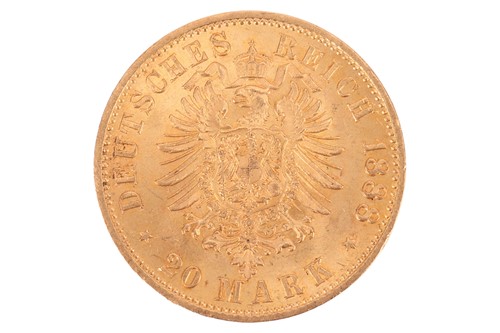Lot 269 - A German 1888 Friedrich III 20 Mark coin,...