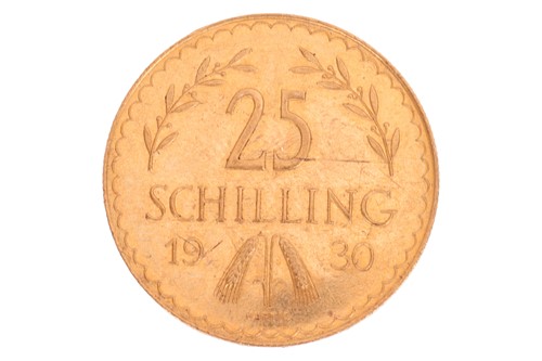 Lot 190 - An Austrian 25 Schilling coin, 5.9 grams.