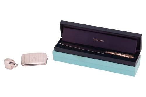 Lot 315 - A cased Tiffany & Co. challah bread knife,...