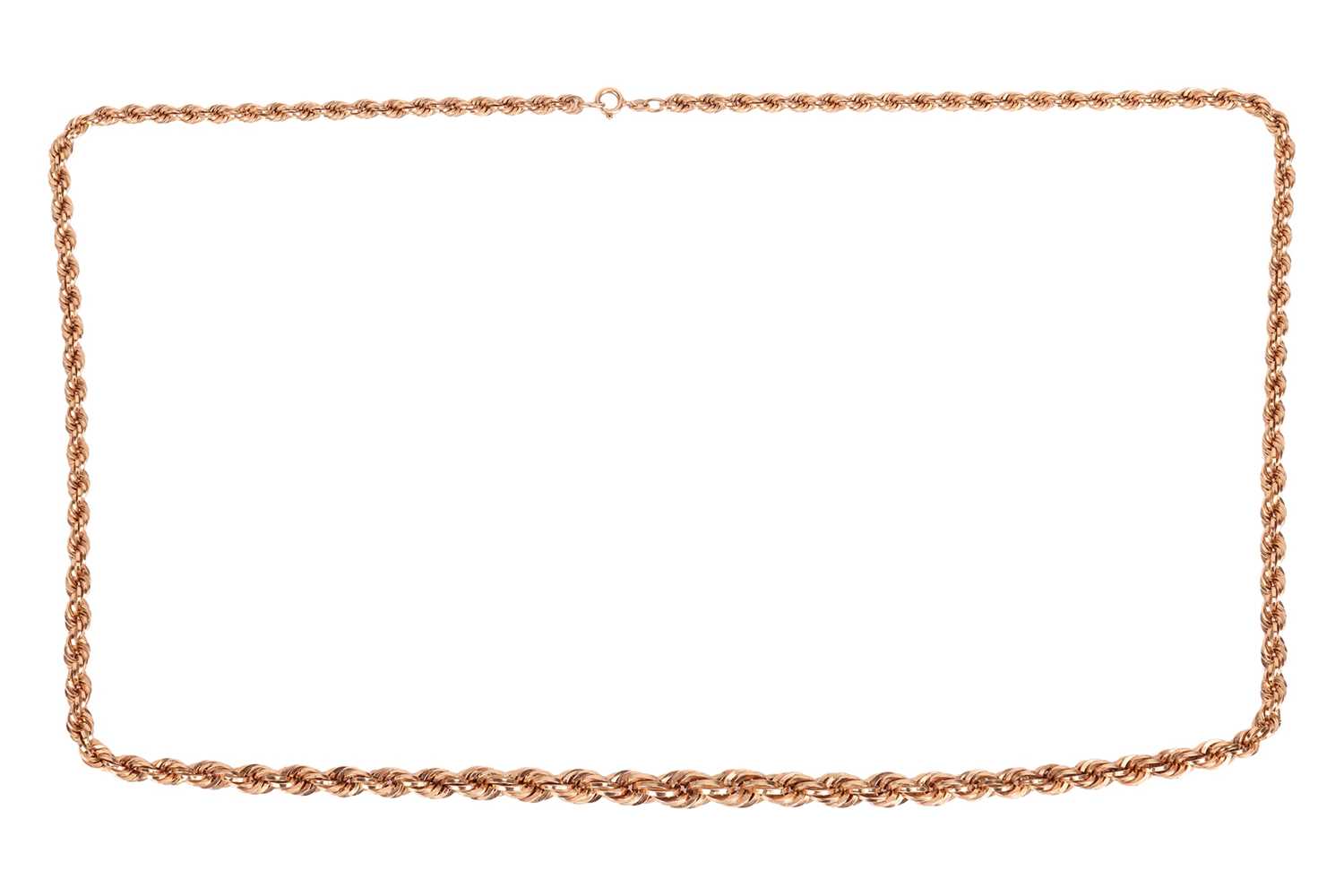 Lot 70 - An 18ct rope necklace, of graduated design,...