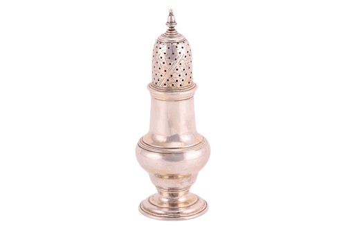 Lot 322 - A George III silver sugar caster, possibly by...