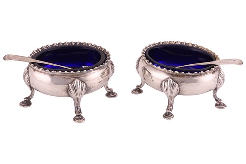 Lot 324 - A pair of George III silver salt cellars, by...