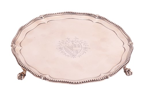 Lot 327 - A George III silver salver, London 1775, by...