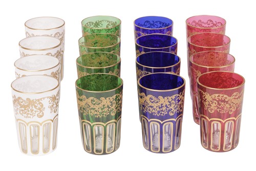 Lot 72 - A set of sixteen Saint Louis overlaid Rabat...