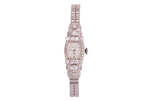Lot 213 - Hamilton – Diamond-Set Cocktail Watch Serial:...