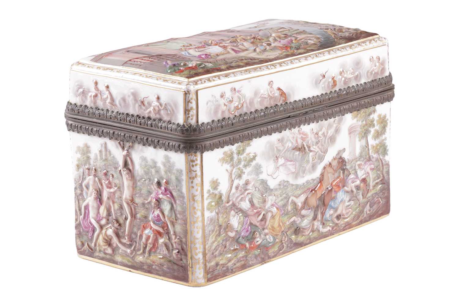 Lot 38 - A Meissen Jewellery Casket circa 1900,...