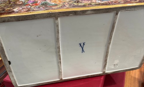 Lot 38 - A Meissen Jewellery Casket circa 1900,...