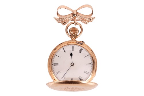 Lot 252 - An 18ct Full Hunter Poekct Watch, with later...