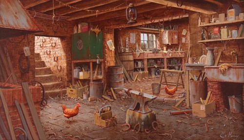 Lot 83 - Edward Hersey (British b.1948) Blacksmith's...