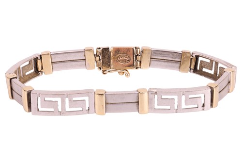 Lot 83 - A bracelet, of bi-colour design, composed of...
