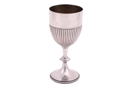 Lot 243 - A Continental goblet and a cased set of silver...