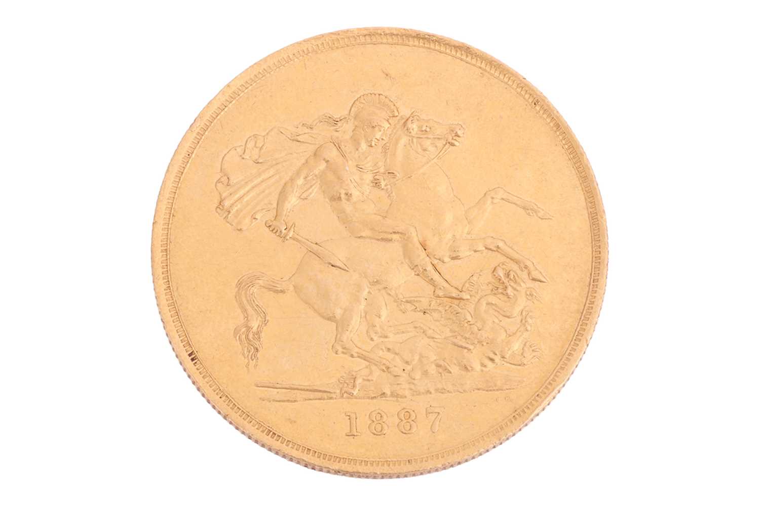 Lot 271 - An 1887 Queen Victoria quintuple sovereign, 40....