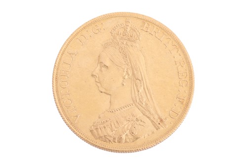Lot 271 - An 1887 Queen Victoria quintuple sovereign, 40....