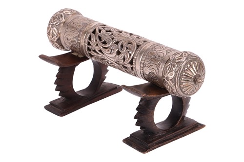 Lot 231 - An Indian (?) scroll document holder with...