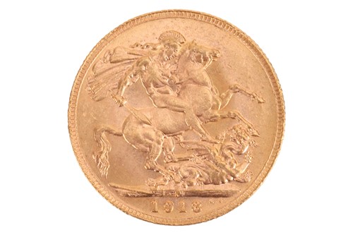 Lot 191 - A 1918 George V full sovereign, Perth mint,...